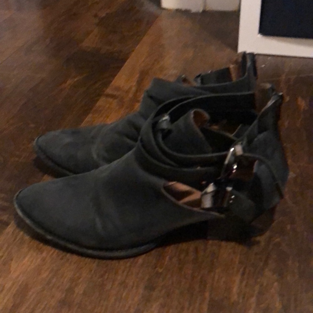 Ankle booties with buckle